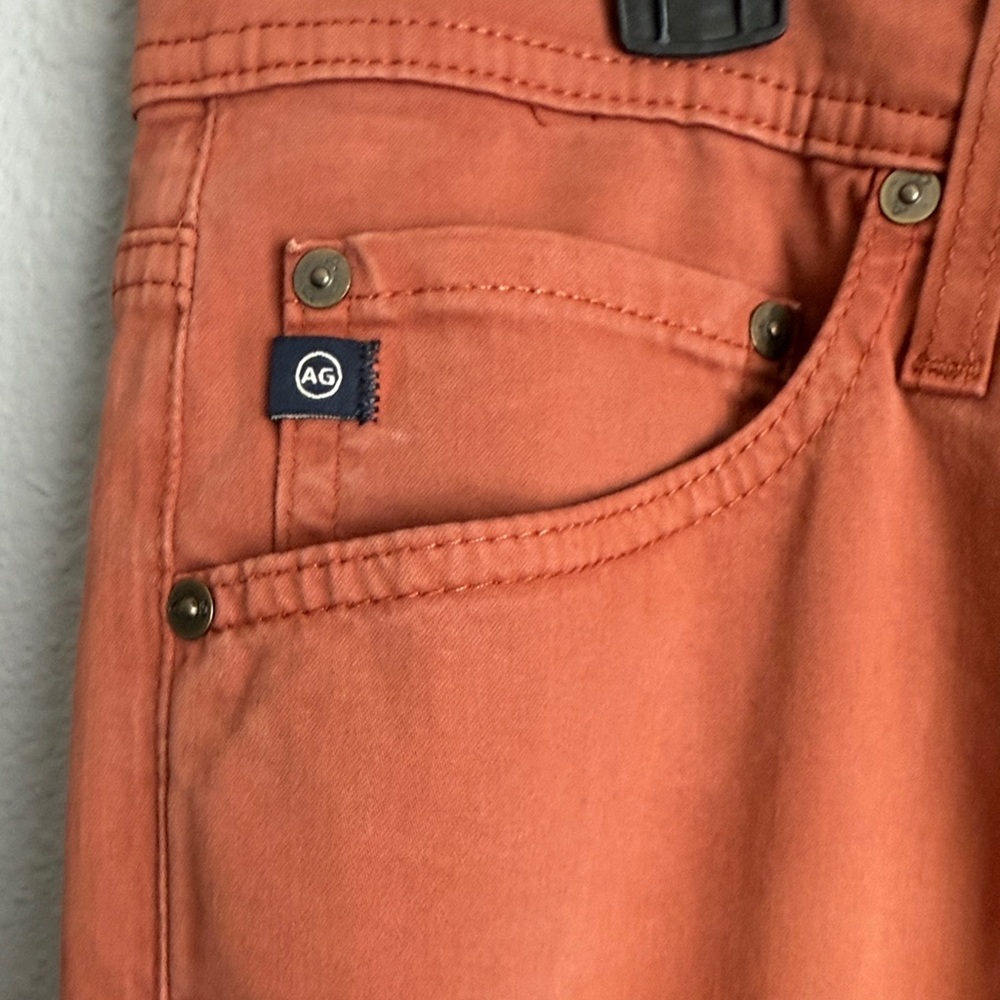 AG Adriano Goldschmied Men's The Graduate Tailored Leg Burnt Orange Pants 33X34 - Picture 5 of 13
